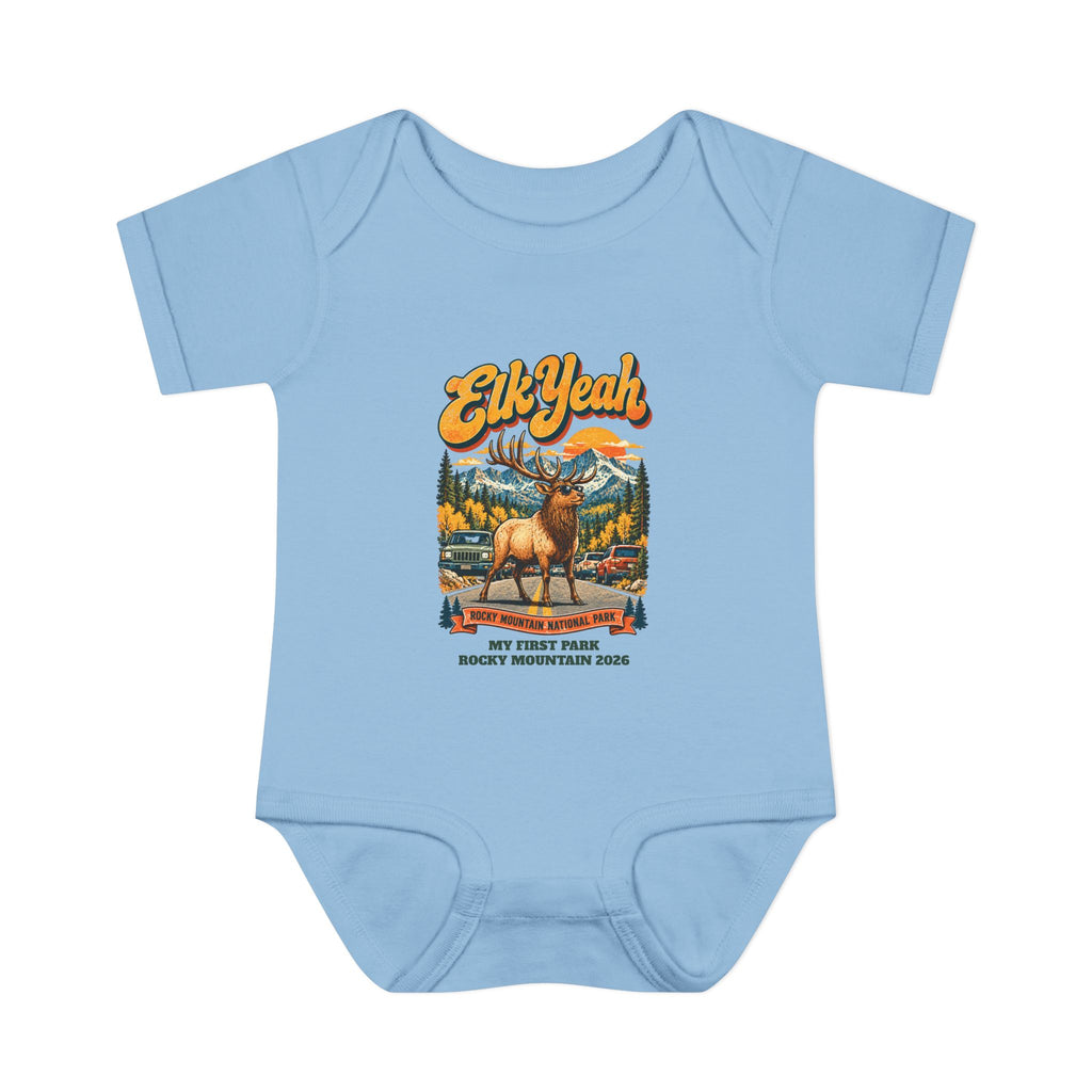 Custom Baby Rocky Mountain National Park Elk Yeah Onesie