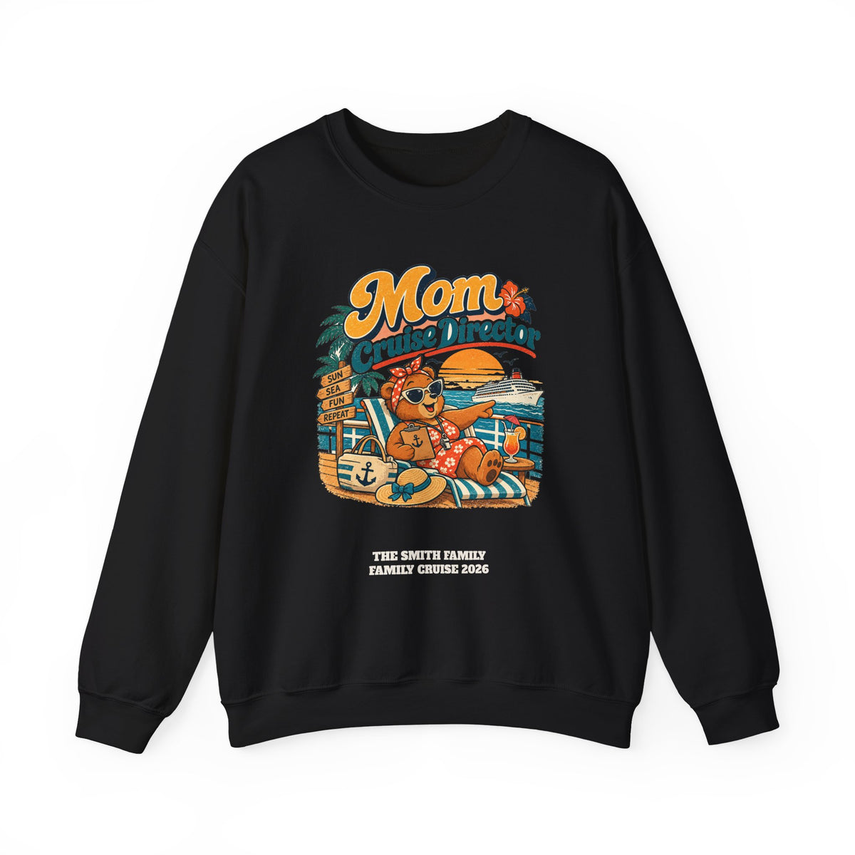 Custom Mom Cruise Director Family Cruise Sweatshirt