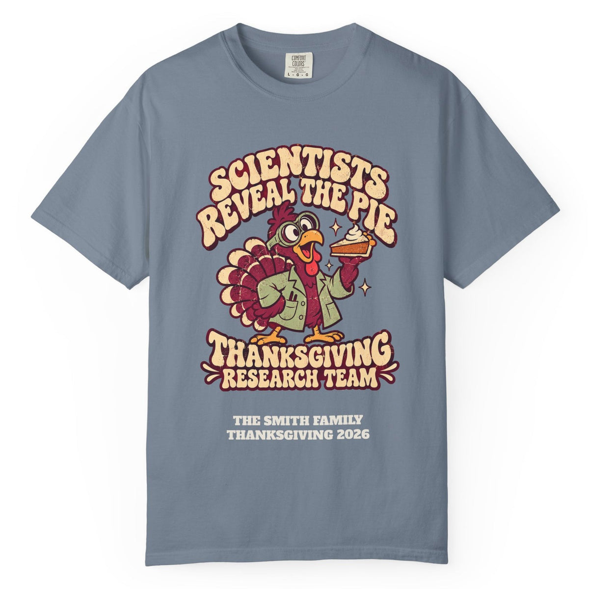 Custom Thanksgiving Pie Research Team Shirt