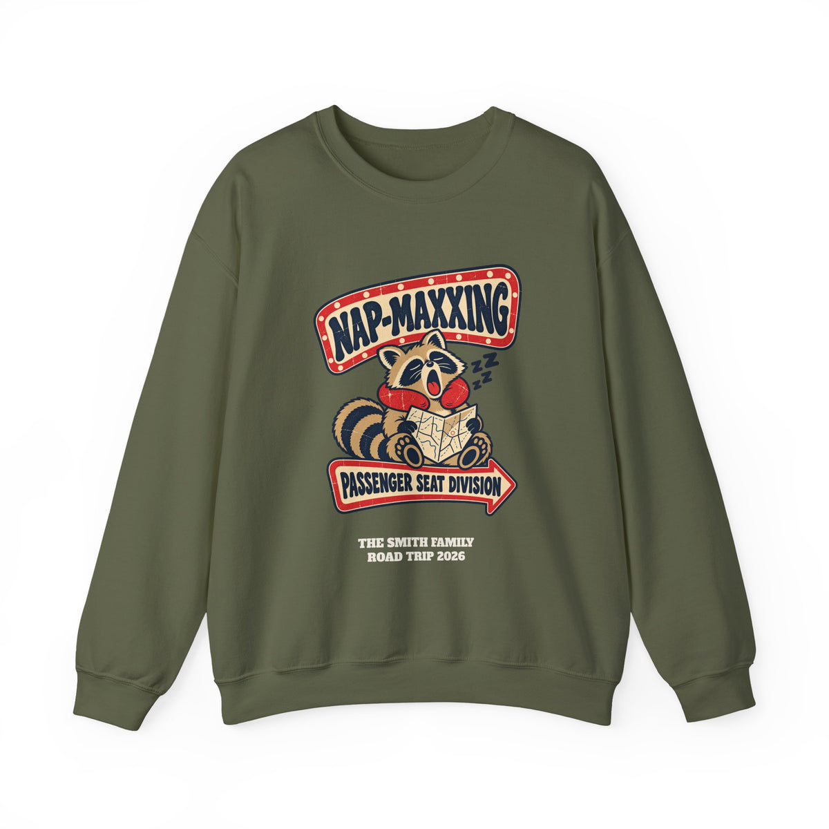 Custom Nap-Maxxing Road Trip Sweatshirt