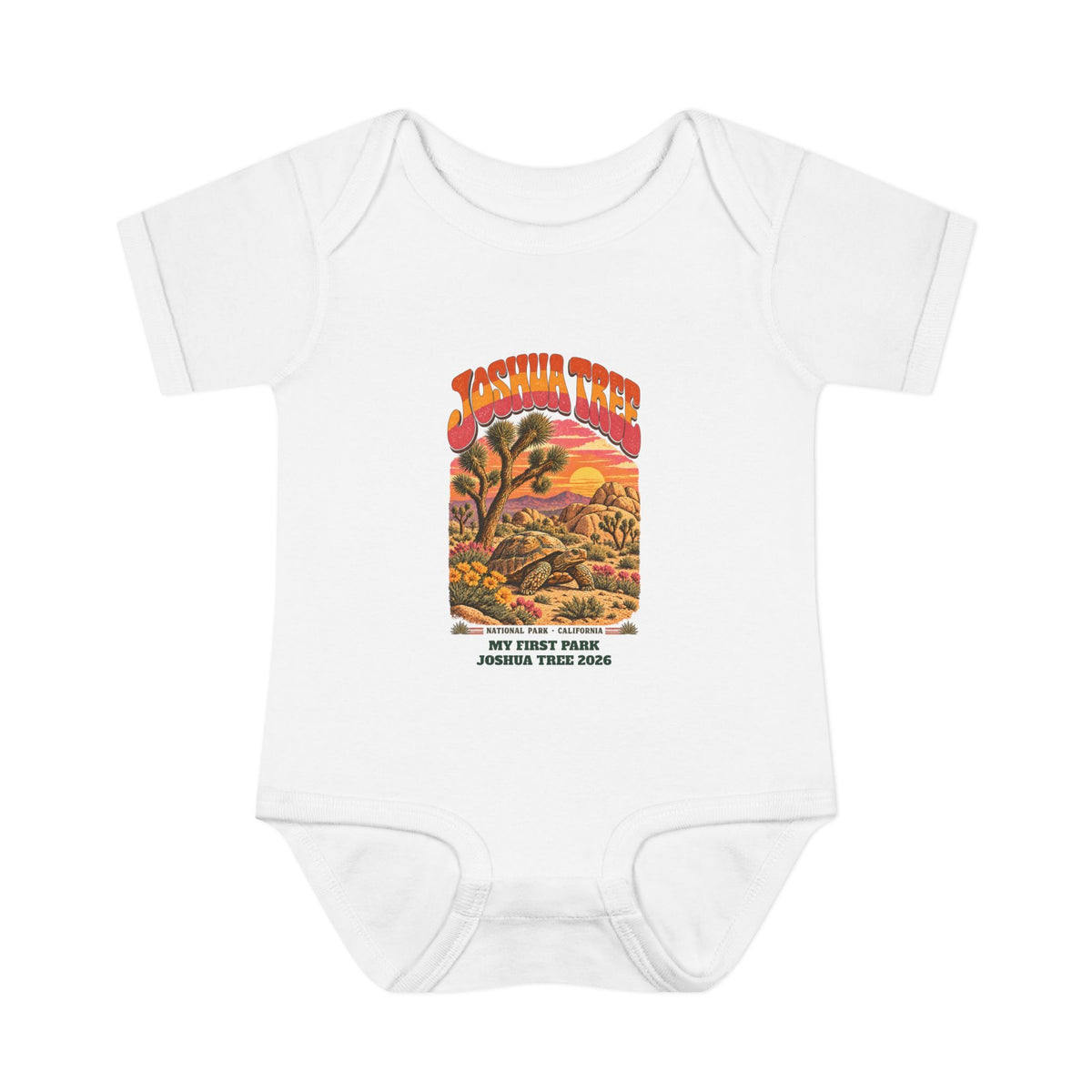 Custom Baby Joshua Tree National Park Desert Tortoise Onesie