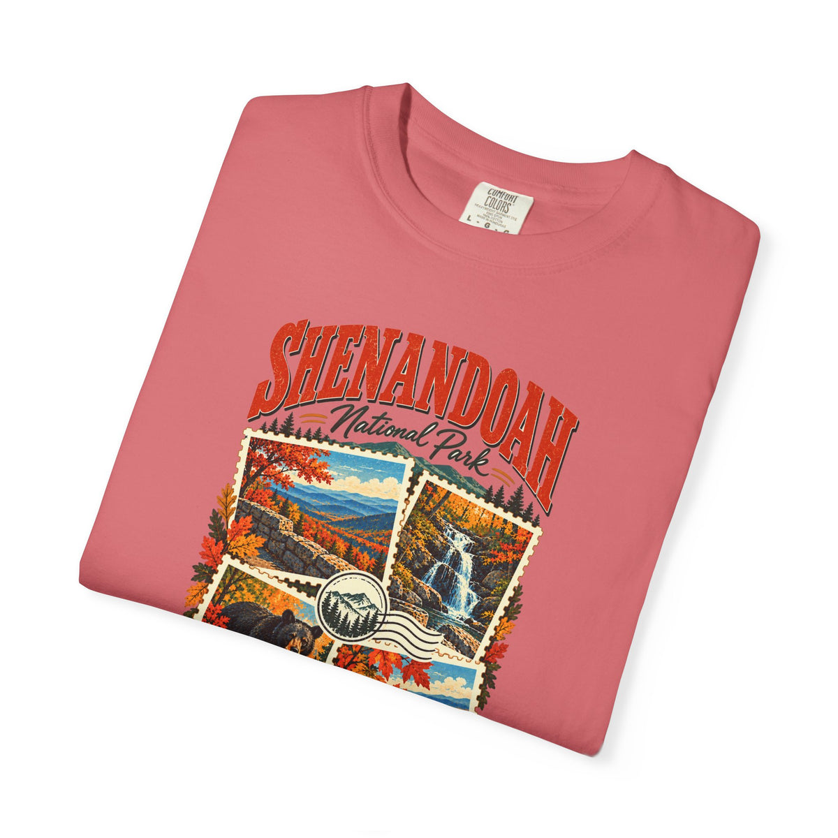 Custom Shenandoah National Park Stamp Collage Shirt