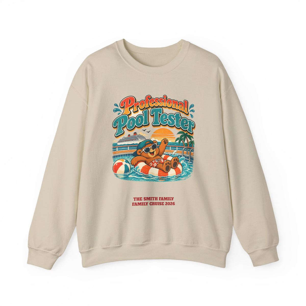 Custom Pool Tester Family Cruise Sweatshirt
