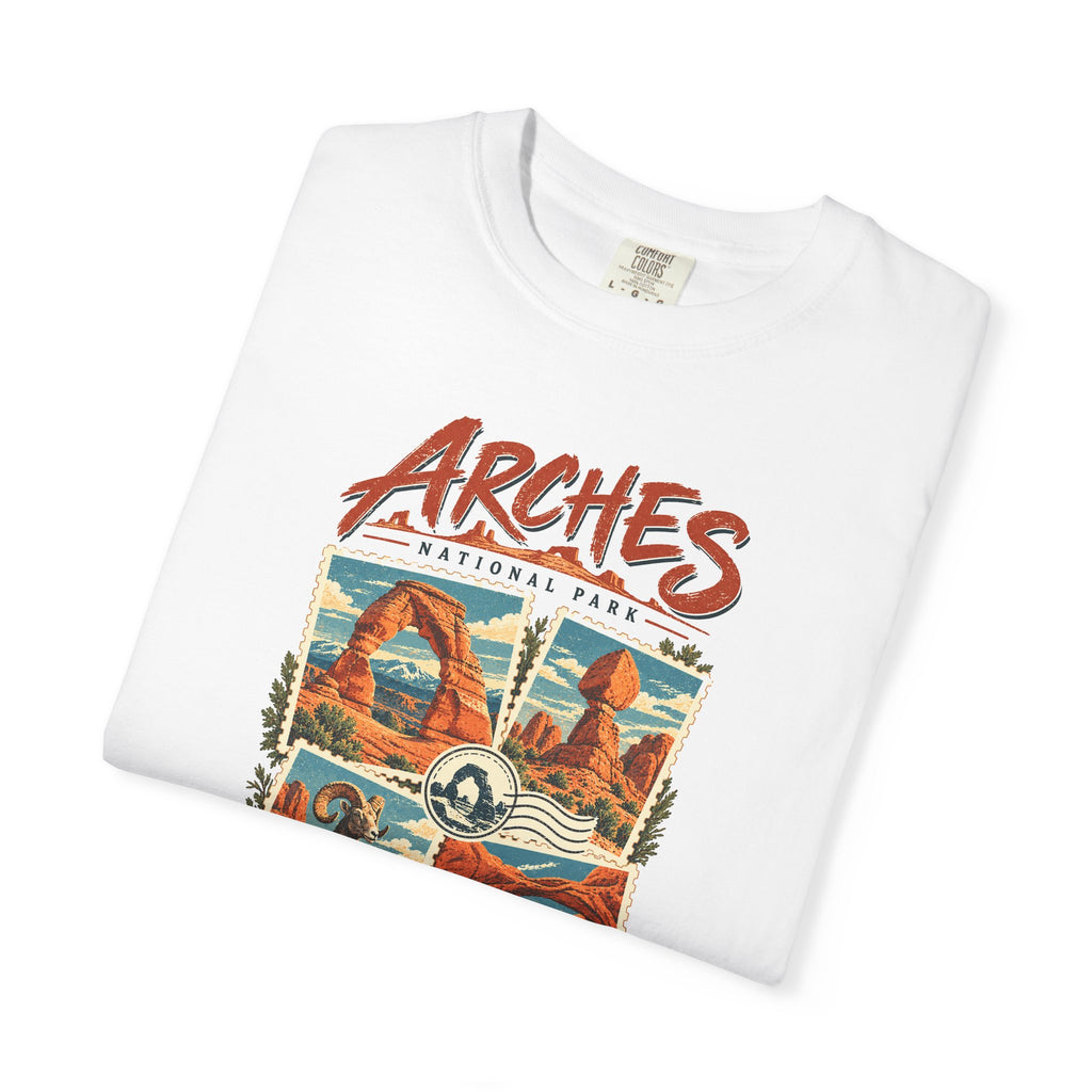 Custom Arches National Park Stamp Collage Shirt