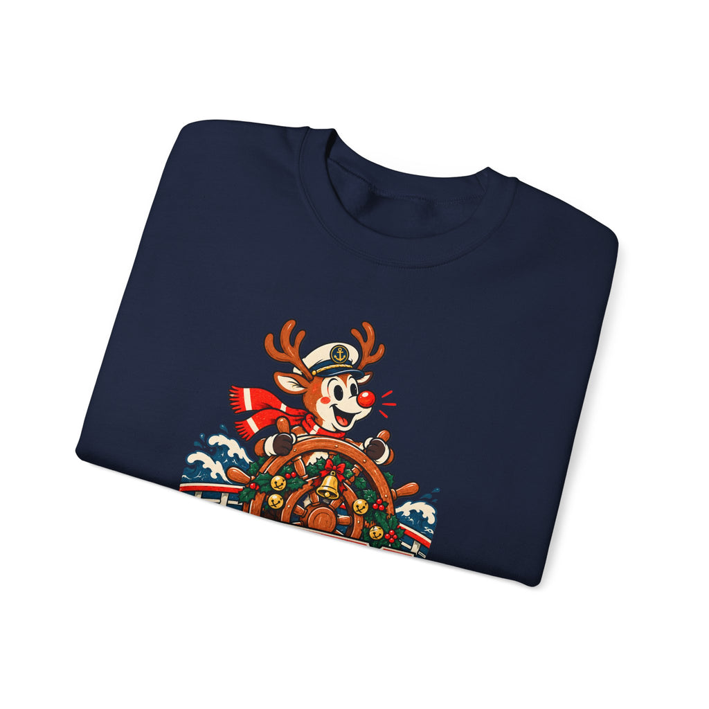 Custom Reindeer Captain Christmas Cruise Sweatshirt
