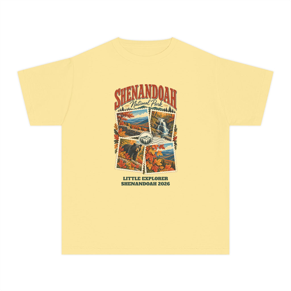 Custom Kids Shenandoah National Park Stamp Collage Shirt