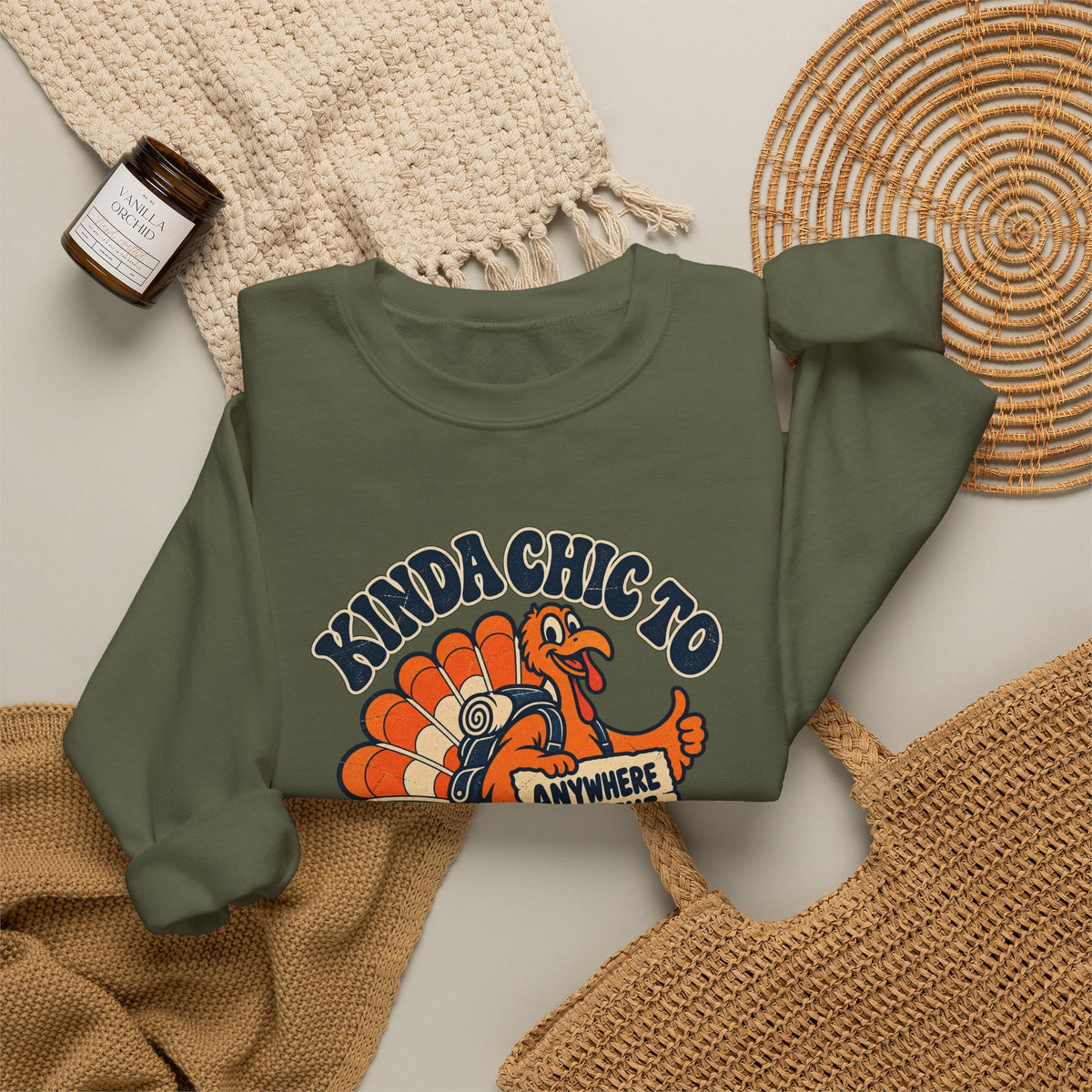 Custom Kinda Chic to Skip Thursday Thanksgiving Sweatshirt