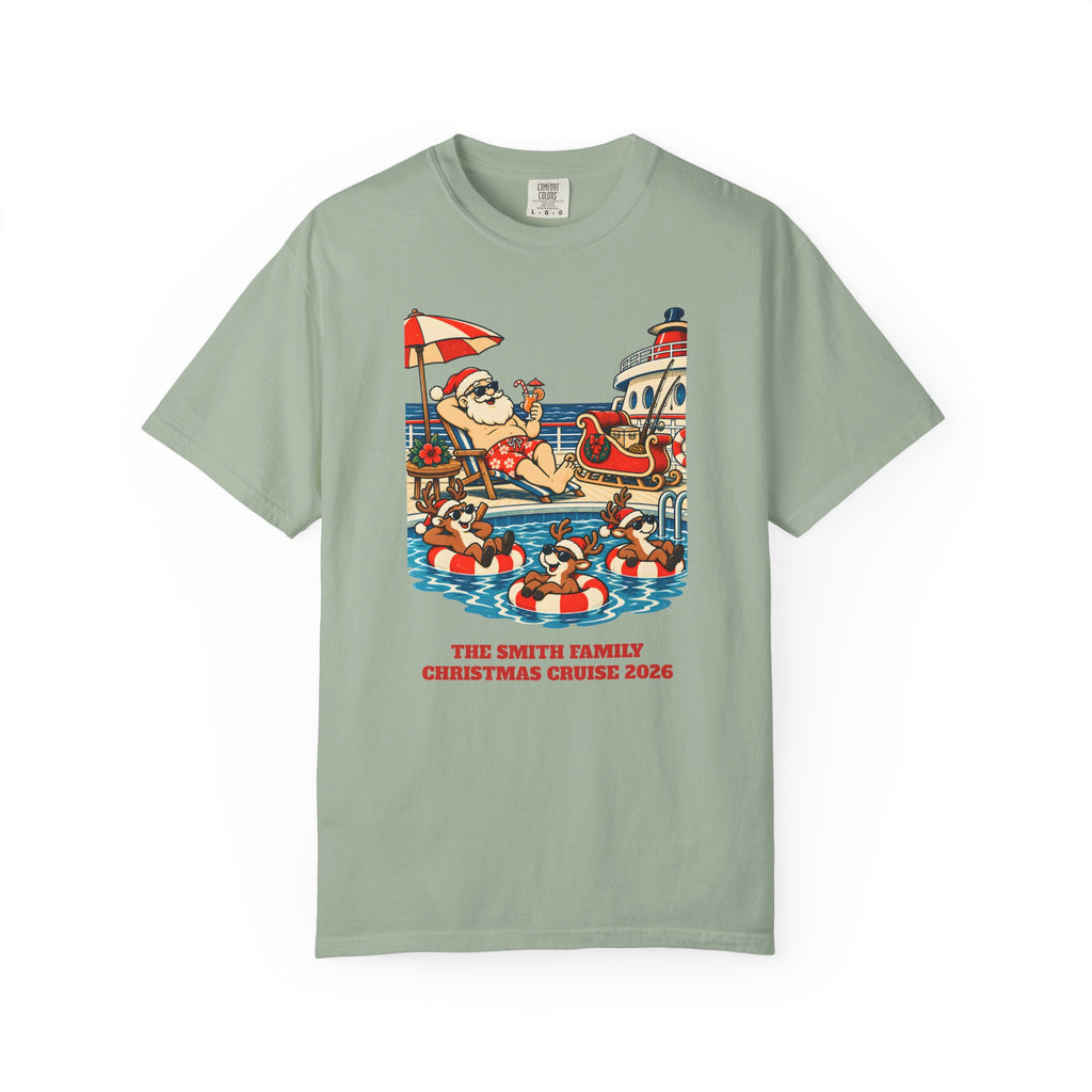Custom Santa Pool Day Christmas Cruise Shirt