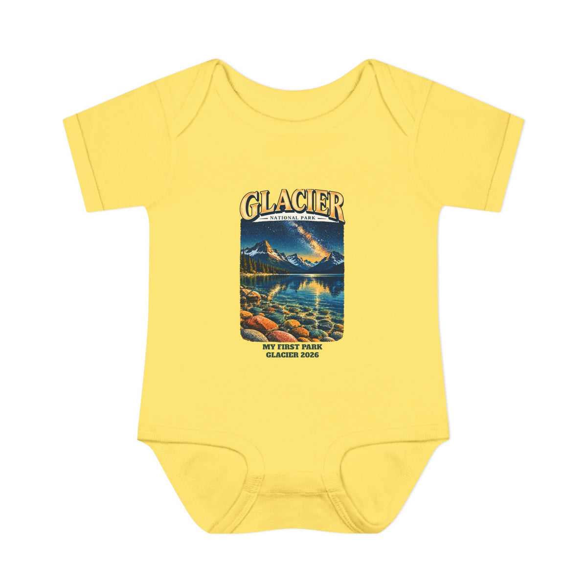 Custom Baby Glacier National Park Night Sky Onesie