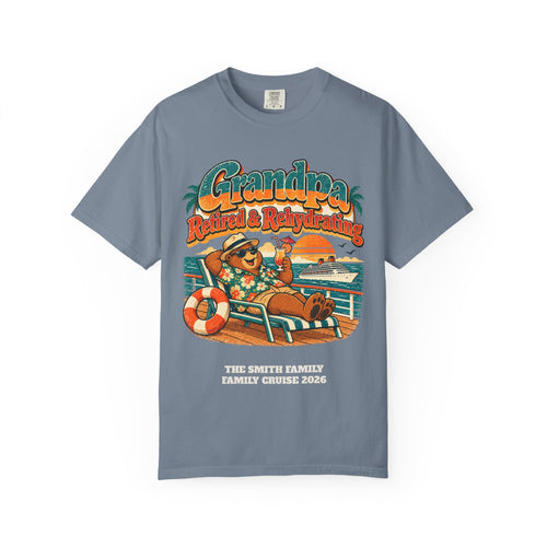 Custom Grandpa Retired & Rehydrating Cruise Shirt