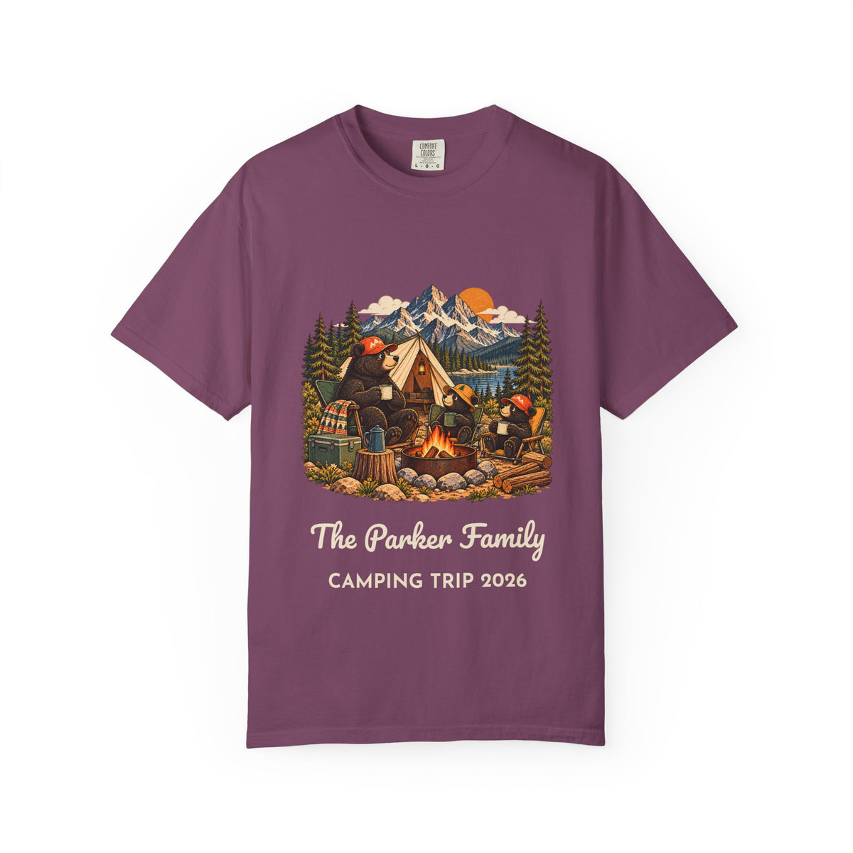 Custom Bear Campfire Tee