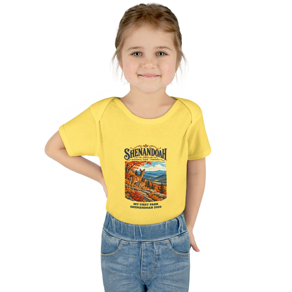 Custom Baby Shenandoah National Park Vintage Deer Onesie