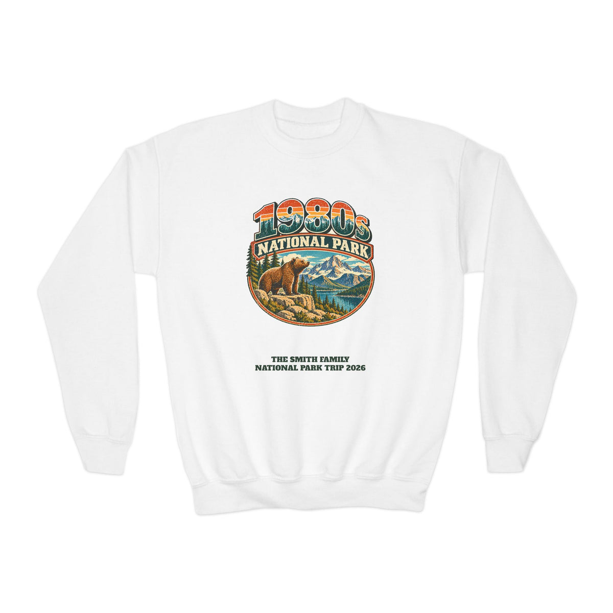 Custom Kids 1980s National Park Sweatshirt