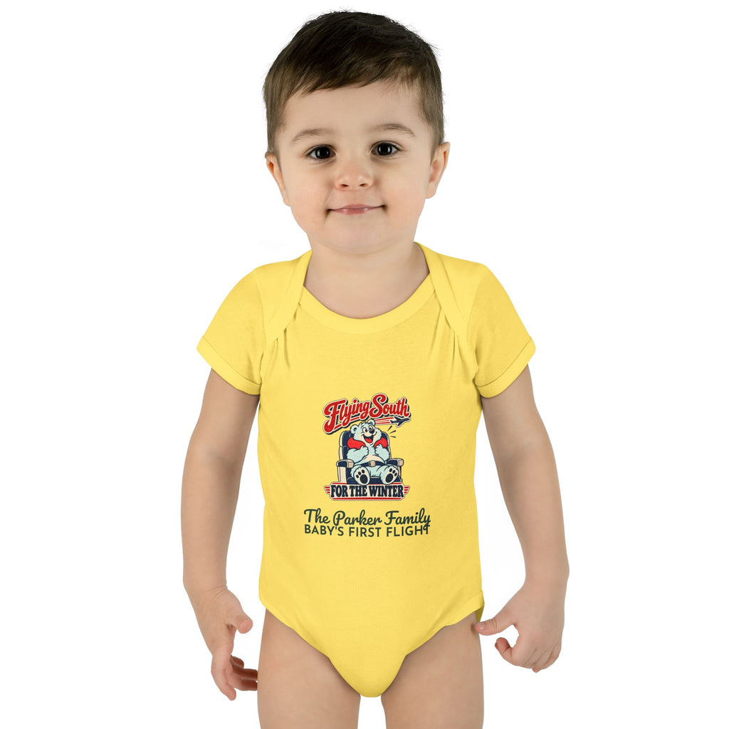 Custom Baby Flying South for the Winter Onesie
