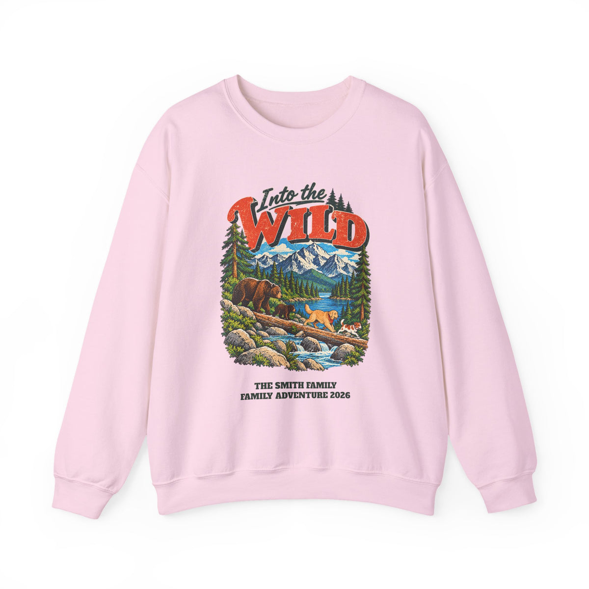 Custom Into the Wild Family Hiking Sweatshirt