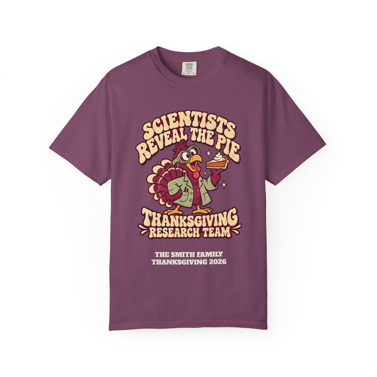 Custom Thanksgiving Pie Research Team Shirt