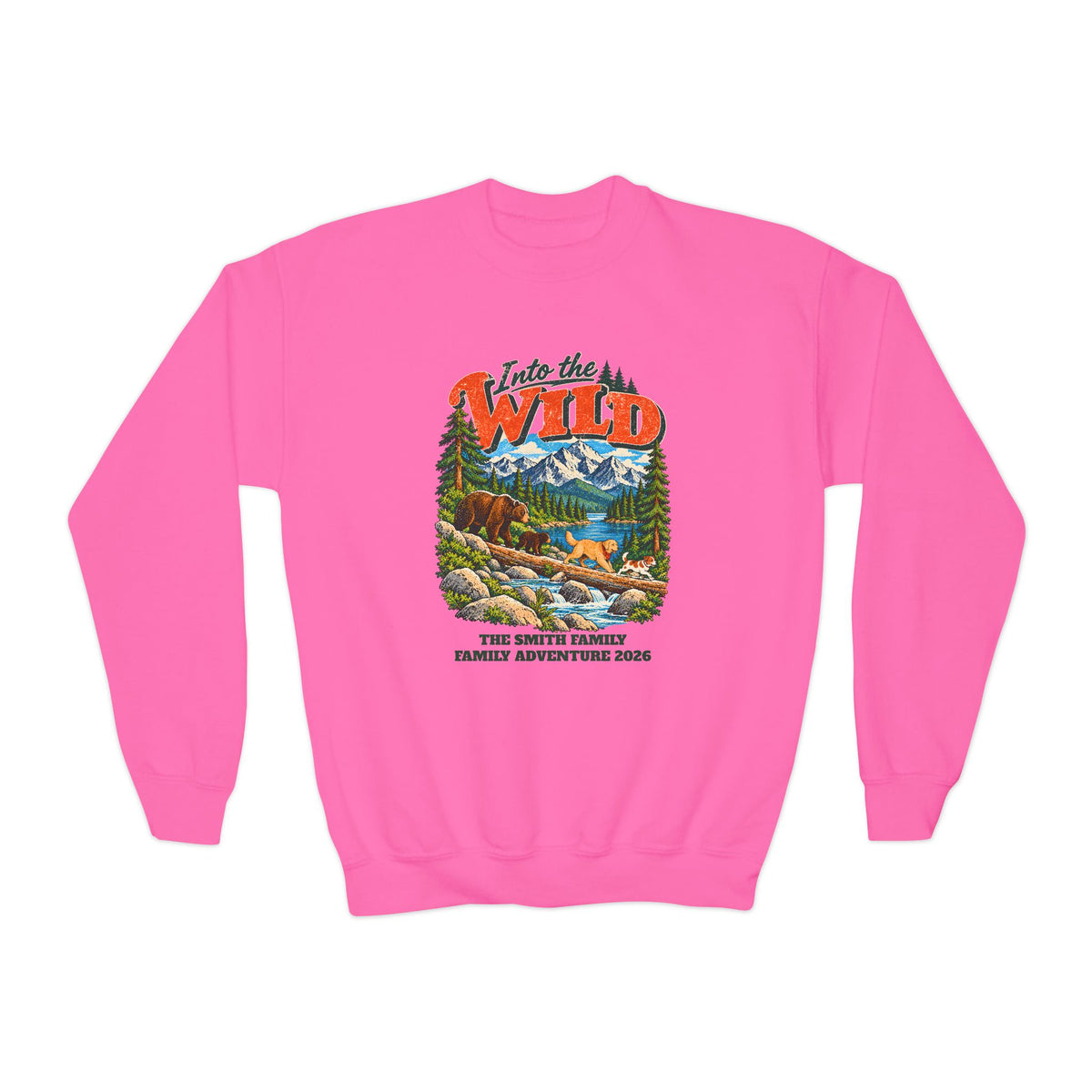 Custom Kids Into the Wild Hiking Sweatshirt