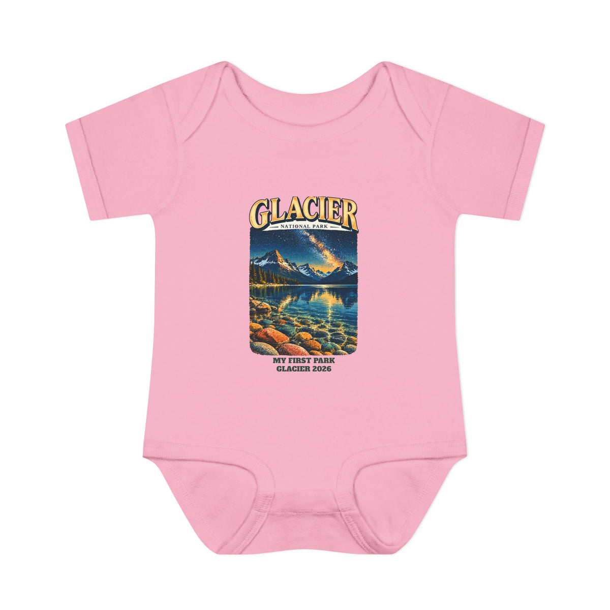 Custom Baby Glacier National Park Night Sky Onesie