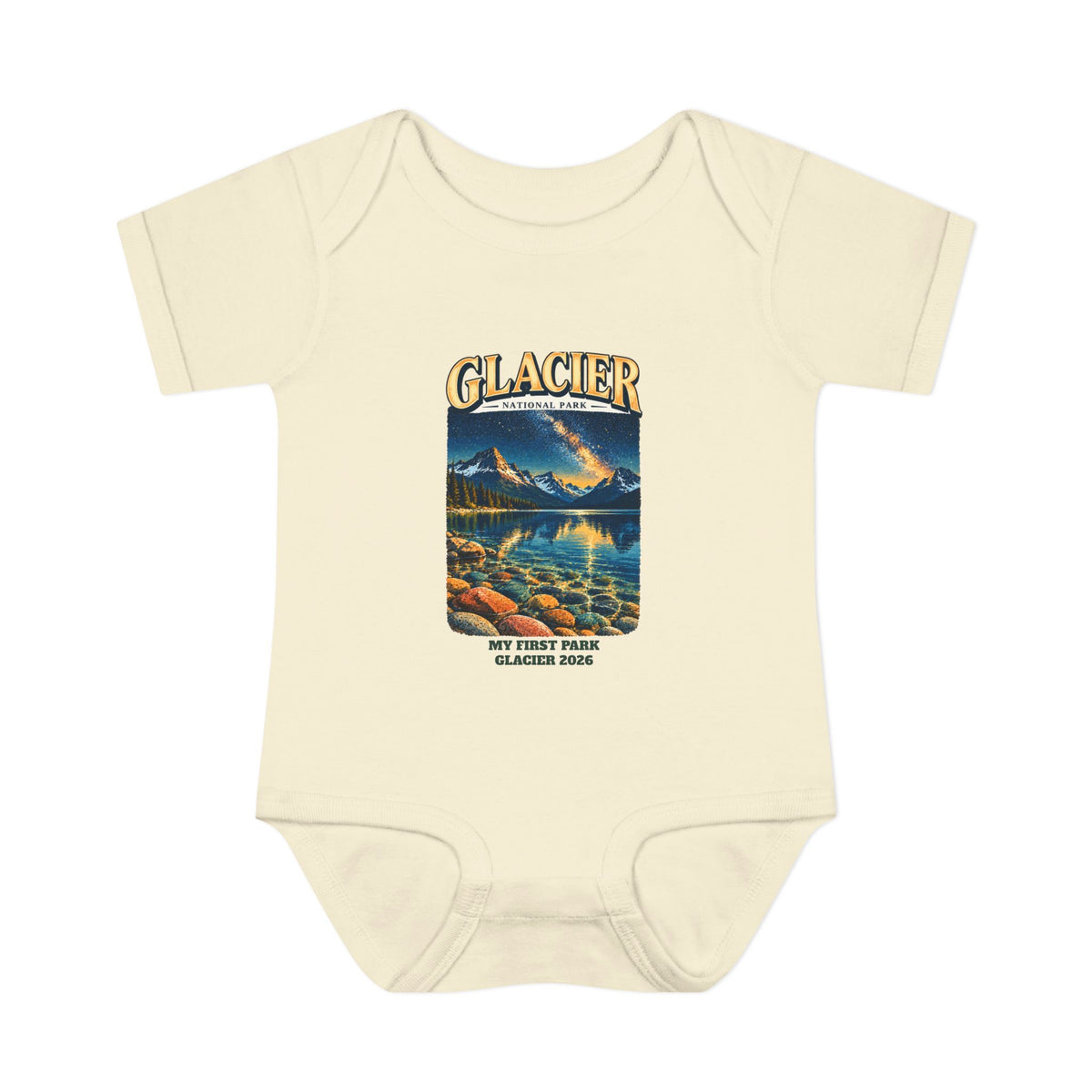 Custom Baby Glacier National Park Night Sky Onesie