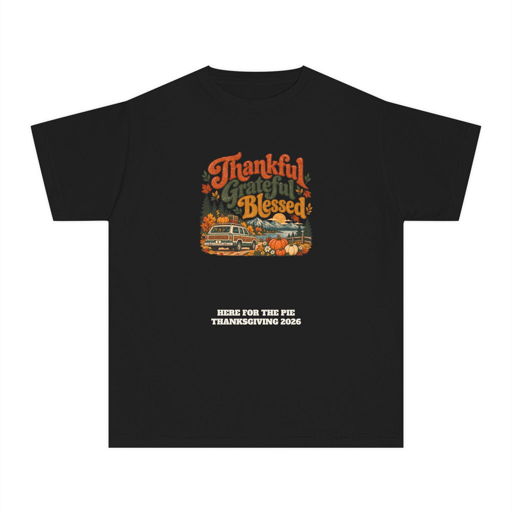 Custom Kids Thankful Grateful Blessed Thanksgiving Road Trip Shirt