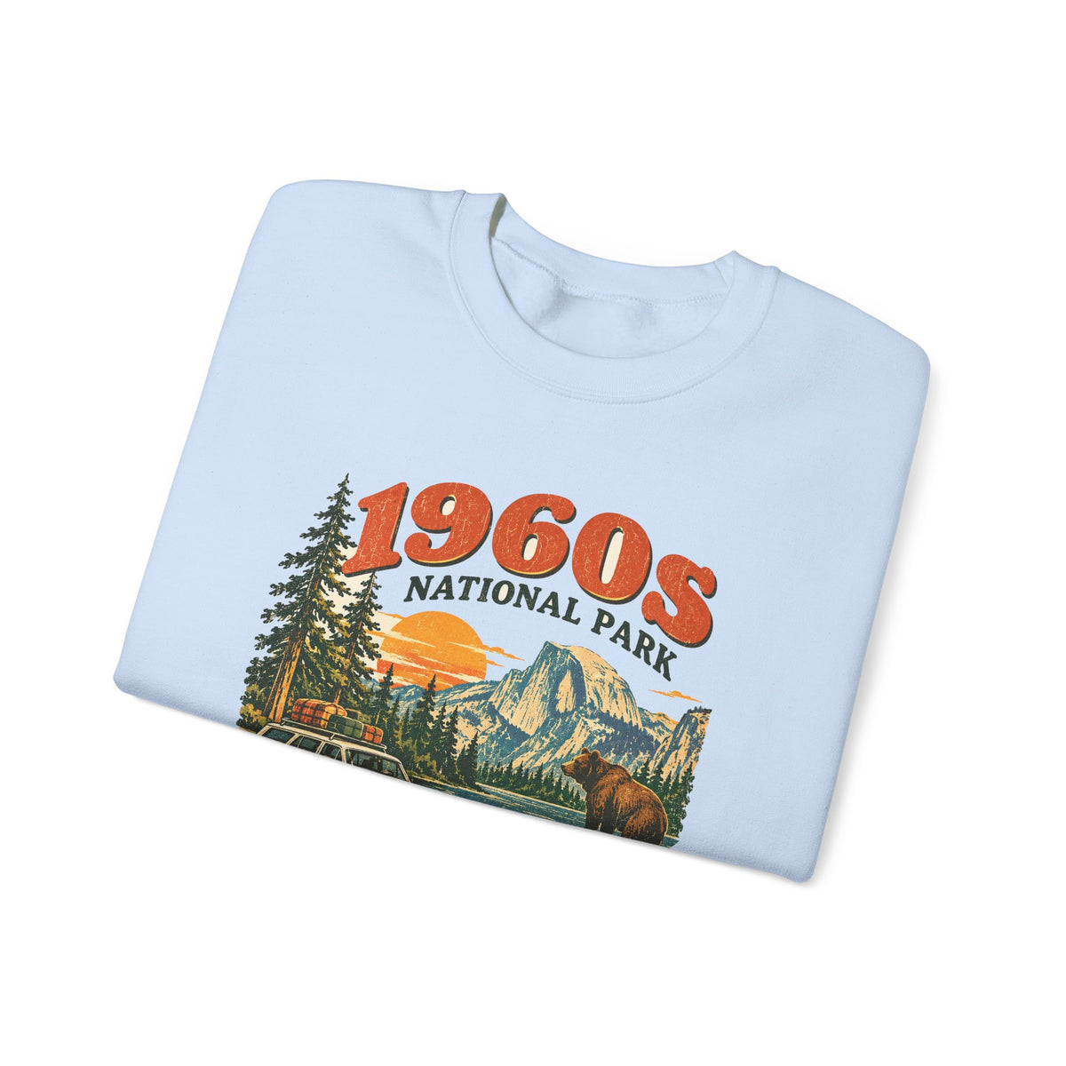 Custom 1960s National Park Family Trip Sweatshirt