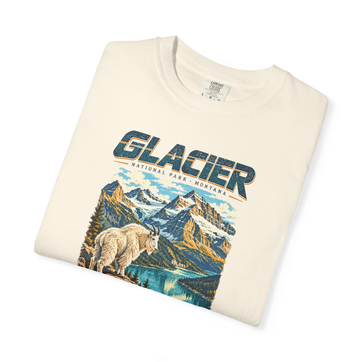 Custom Glacier National Park Vintage Mountain Goat Shirt