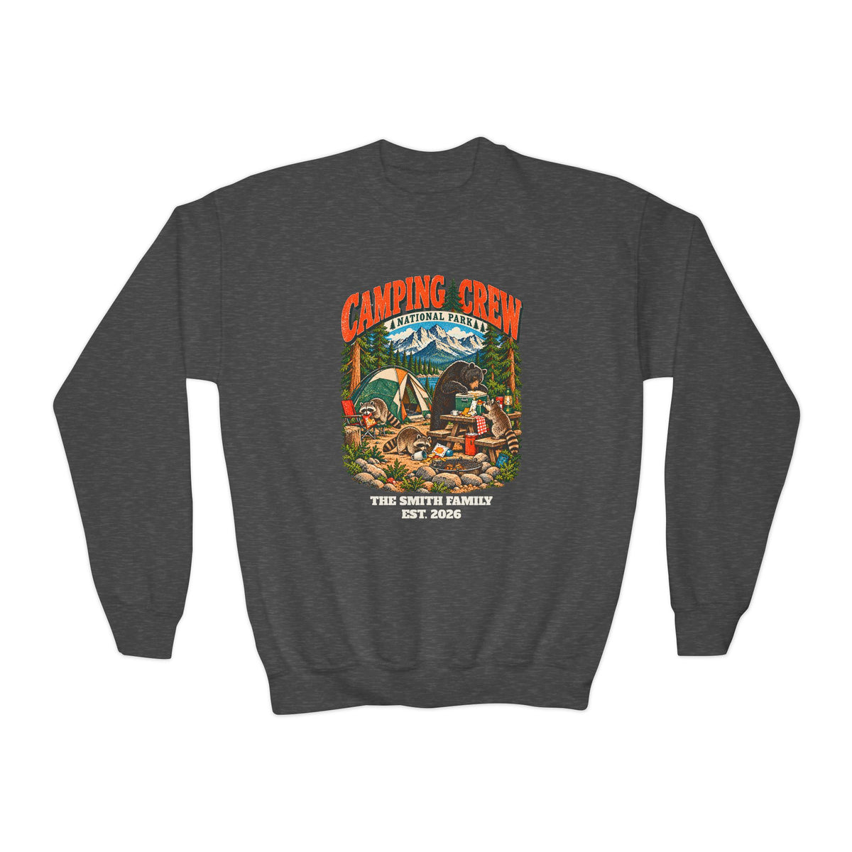 Custom Kids Camping Crew Camping Sweatshirt