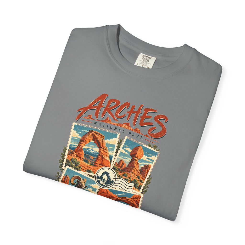 Custom Arches National Park Stamp Collage Shirt