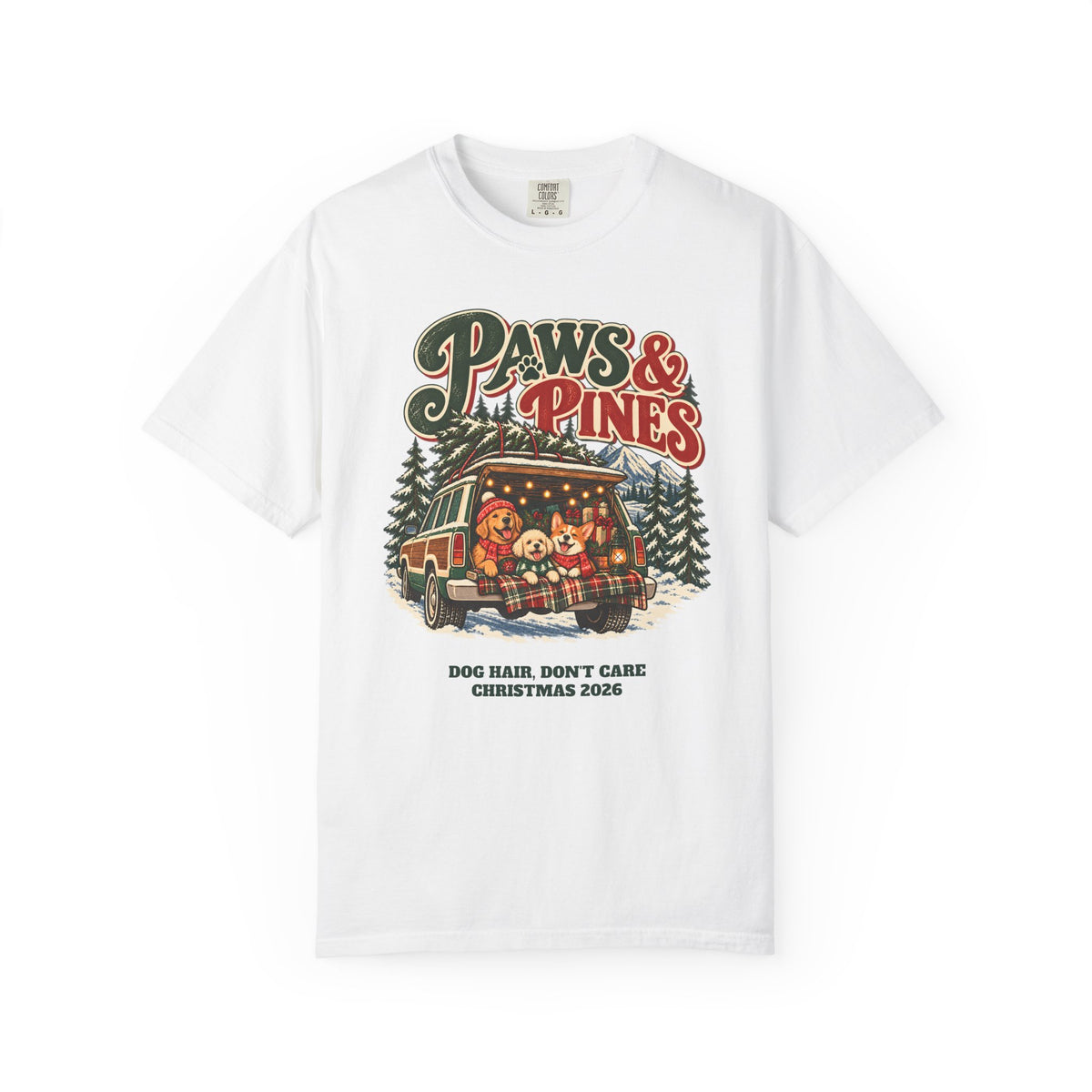 Custom Paws & Pines Christmas Dog Shirt