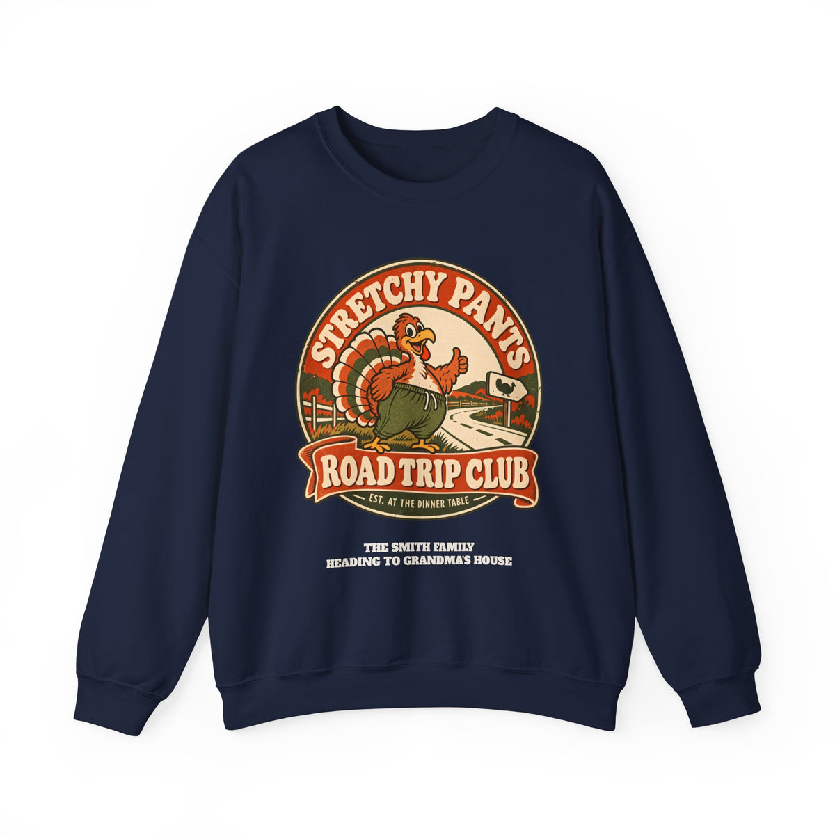 Custom Stretchy Pants Family Thanksgiving Sweatshirt