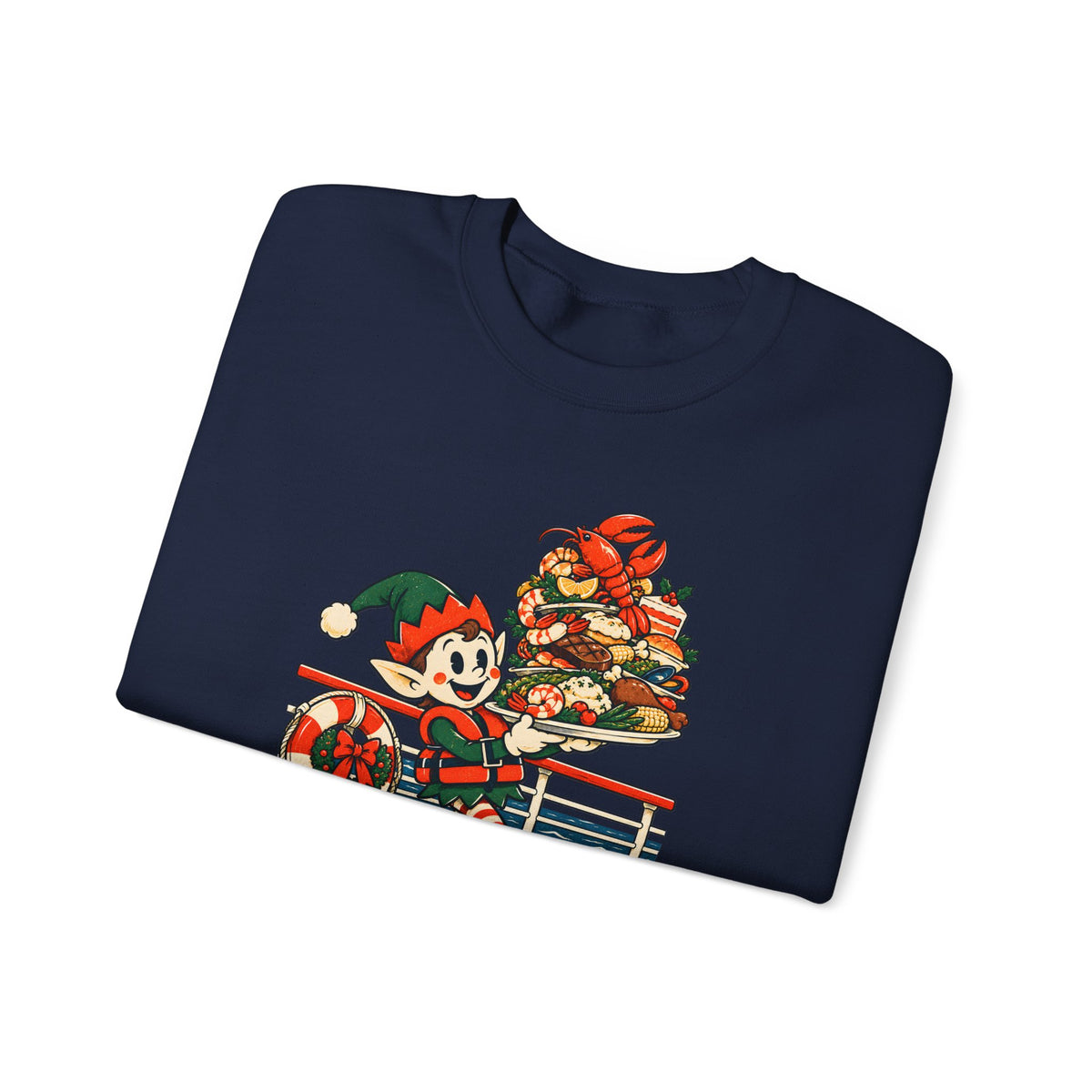 Custom Elf Cruise Buffet Christmas Sweatshirt