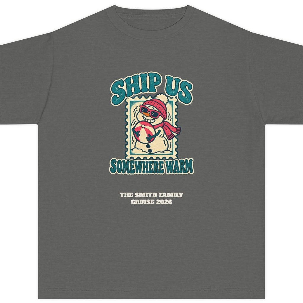 Custom Kids Ship Us Somewhere Warm Cruise Shirt