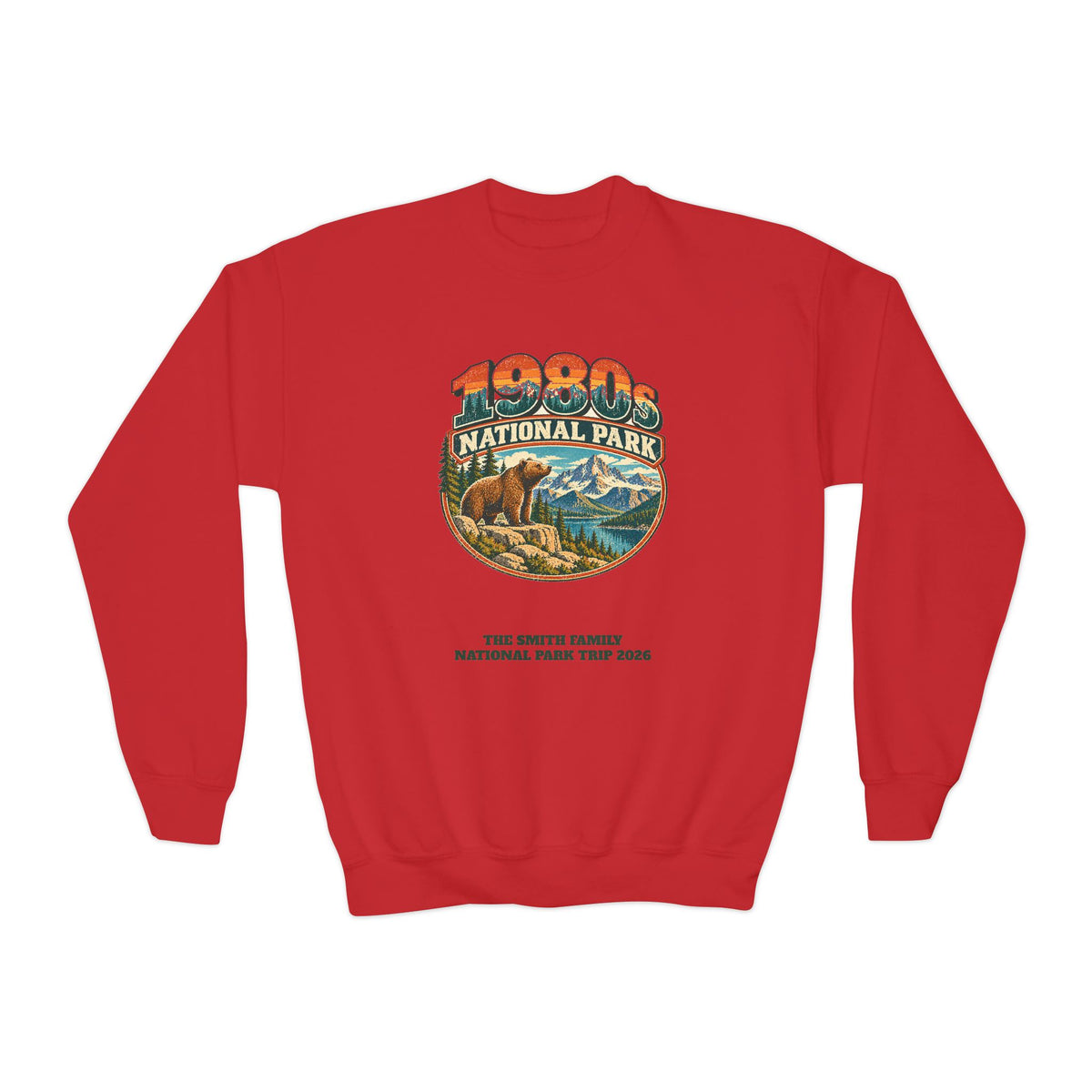 Custom Kids 1980s National Park Sweatshirt