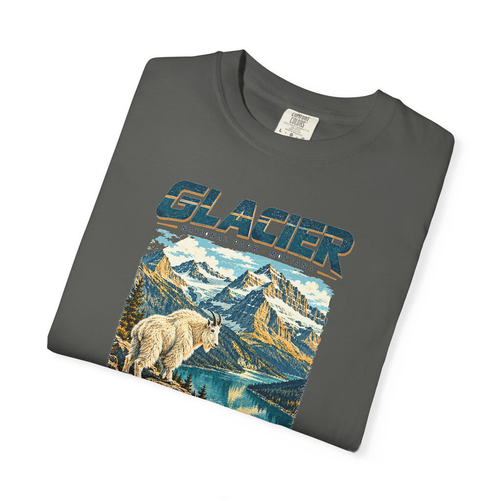 Custom Glacier National Park Vintage Mountain Goat Shirt