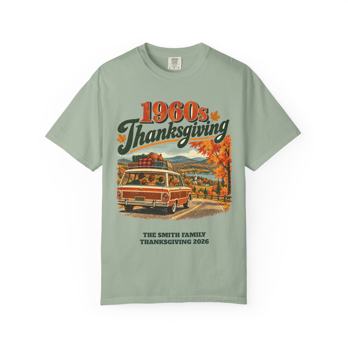 Custom 1960s Thanksgiving Family Road Trip Shirt