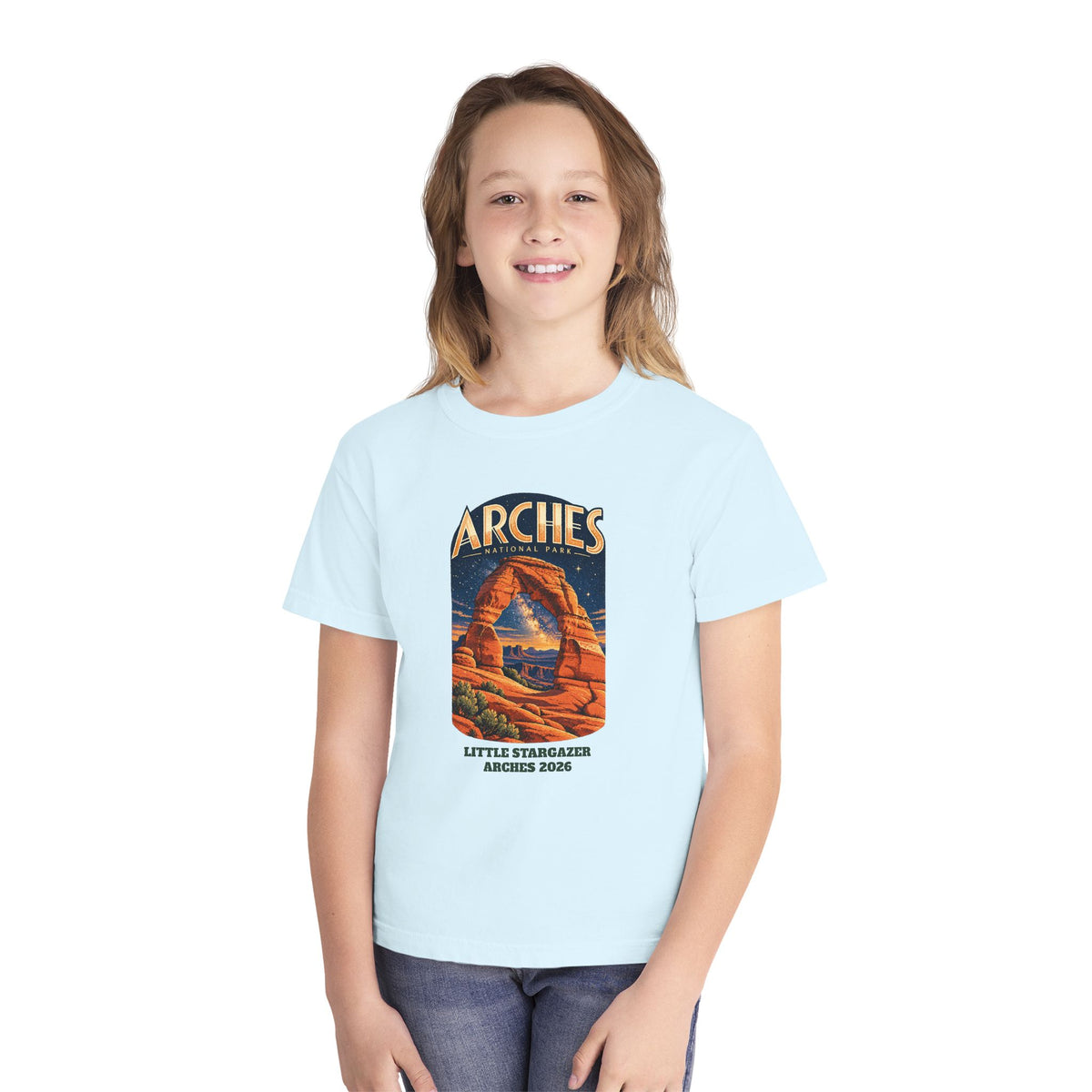 Custom Kids Arches National Park Night Sky Shirt