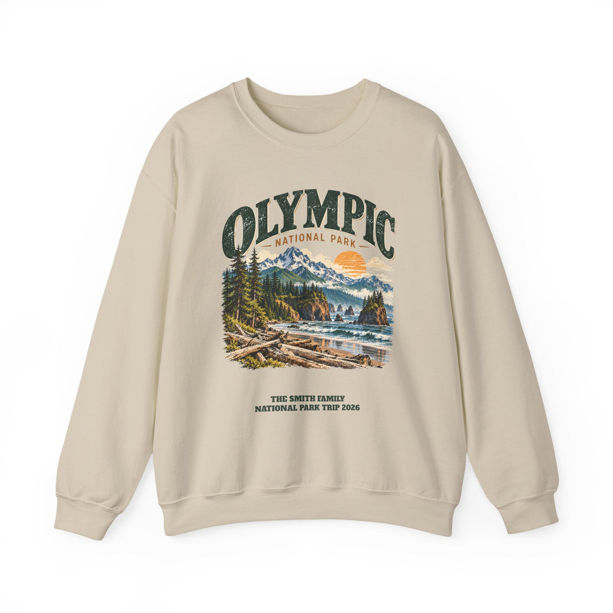 Custom Olympic National Park Family Trip Sweatshirt