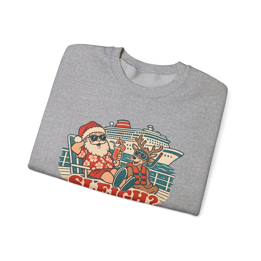 Custom Sleigh We Took a Ship Family Christmas Cruise Sweatshirt