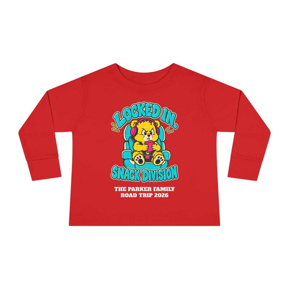 Custom Toddler Snack Division Road Trip Long Sleeve Shirt