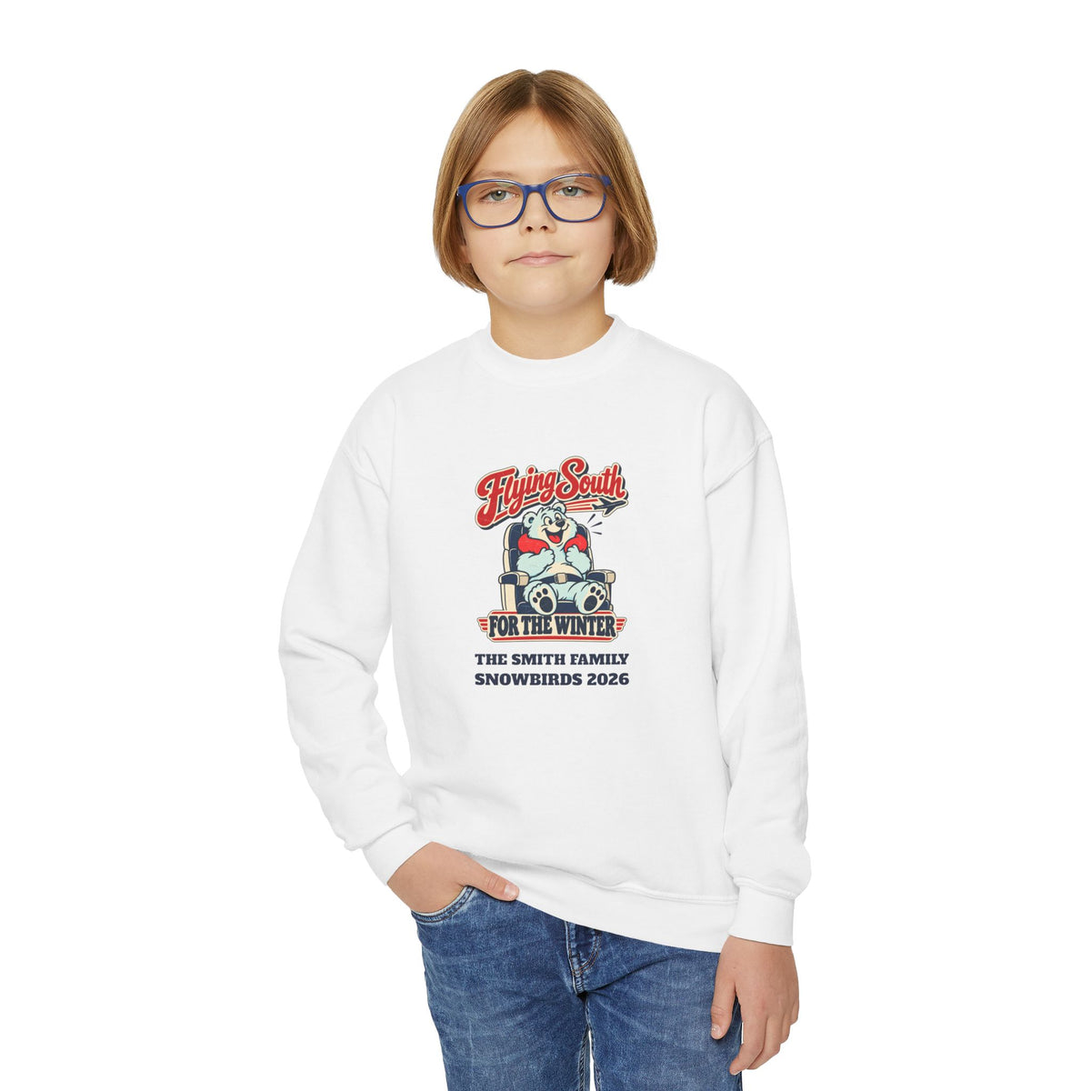 Custom Kids Flying South for the Winter Sweatshirt