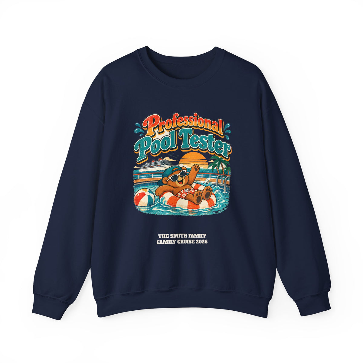 Custom Pool Tester Family Cruise Sweatshirt