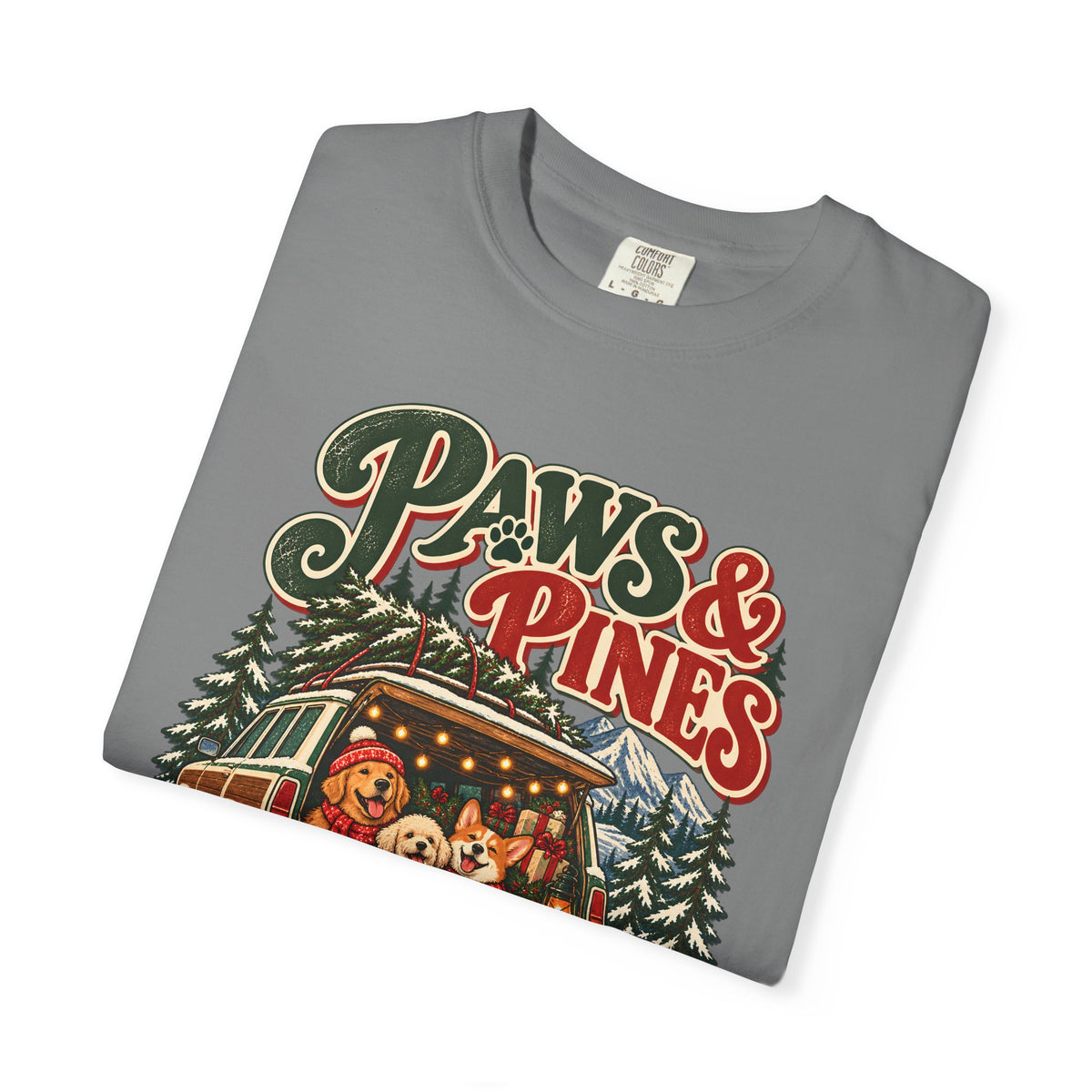 Custom Paws & Pines Christmas Dog Shirt
