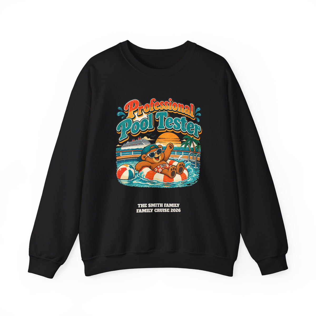 Custom Pool Tester Family Cruise Sweatshirt