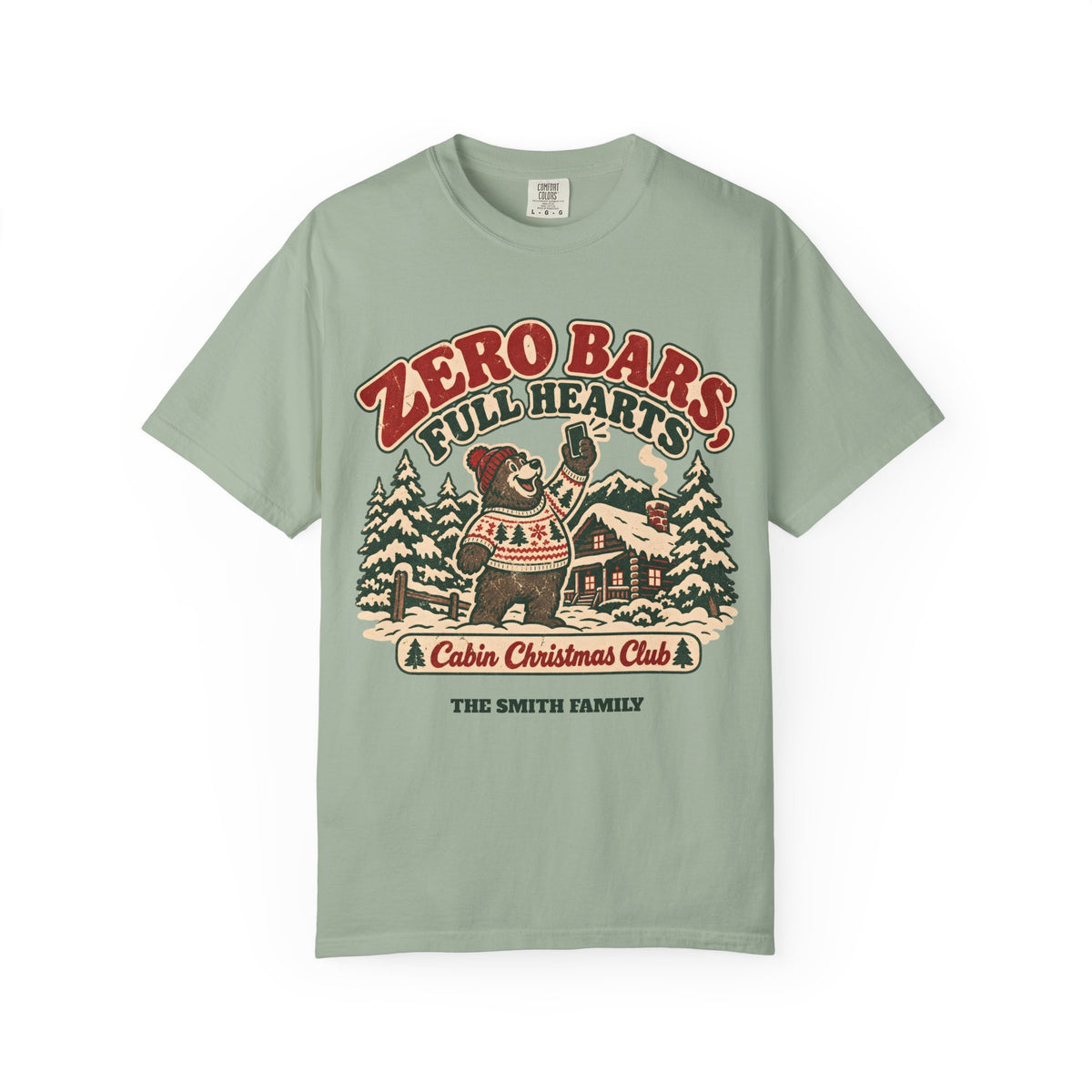 Custom Zero Bars Full Hearts Family Cabin Christmas Shirt