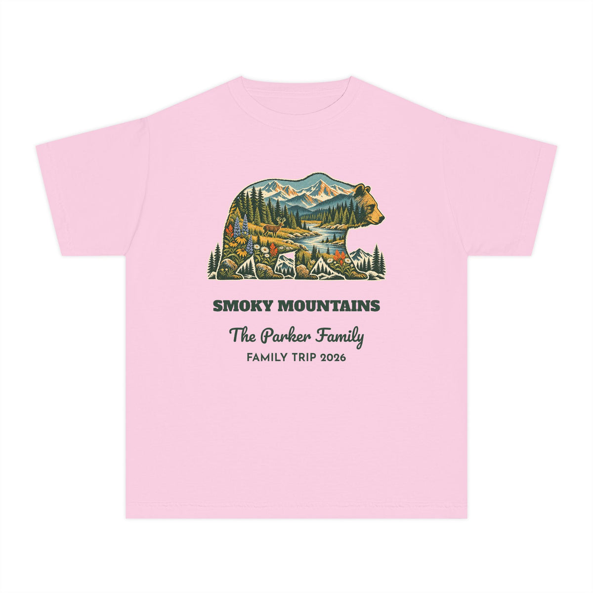 Custom Kids National Park Bear Tee