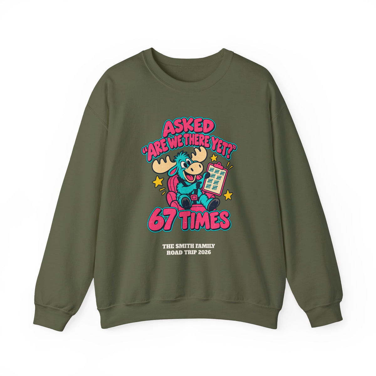 Custom Are We There Yet 67 Times Road Trip Sweatshirt