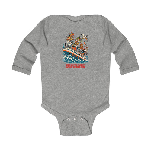 Custom Baby Cruise Buffet Ship Long Sleeve Onesie