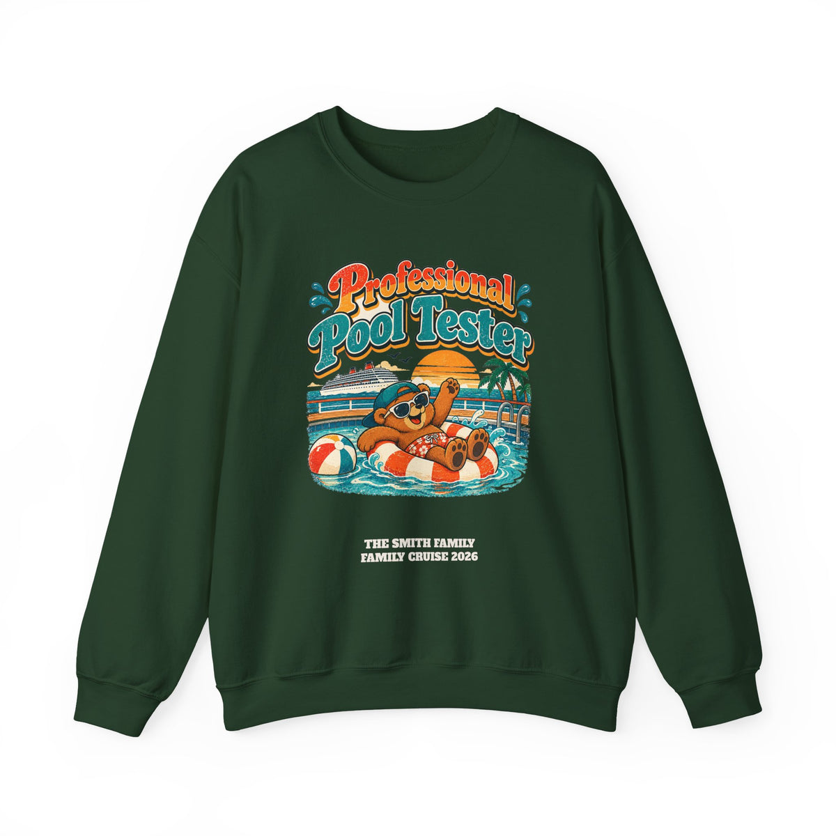 Custom Pool Tester Family Cruise Sweatshirt