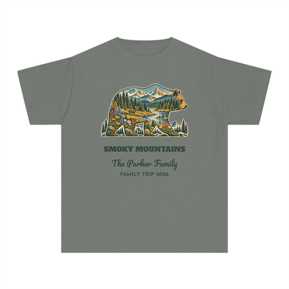 Custom Kids National Park Bear Tee