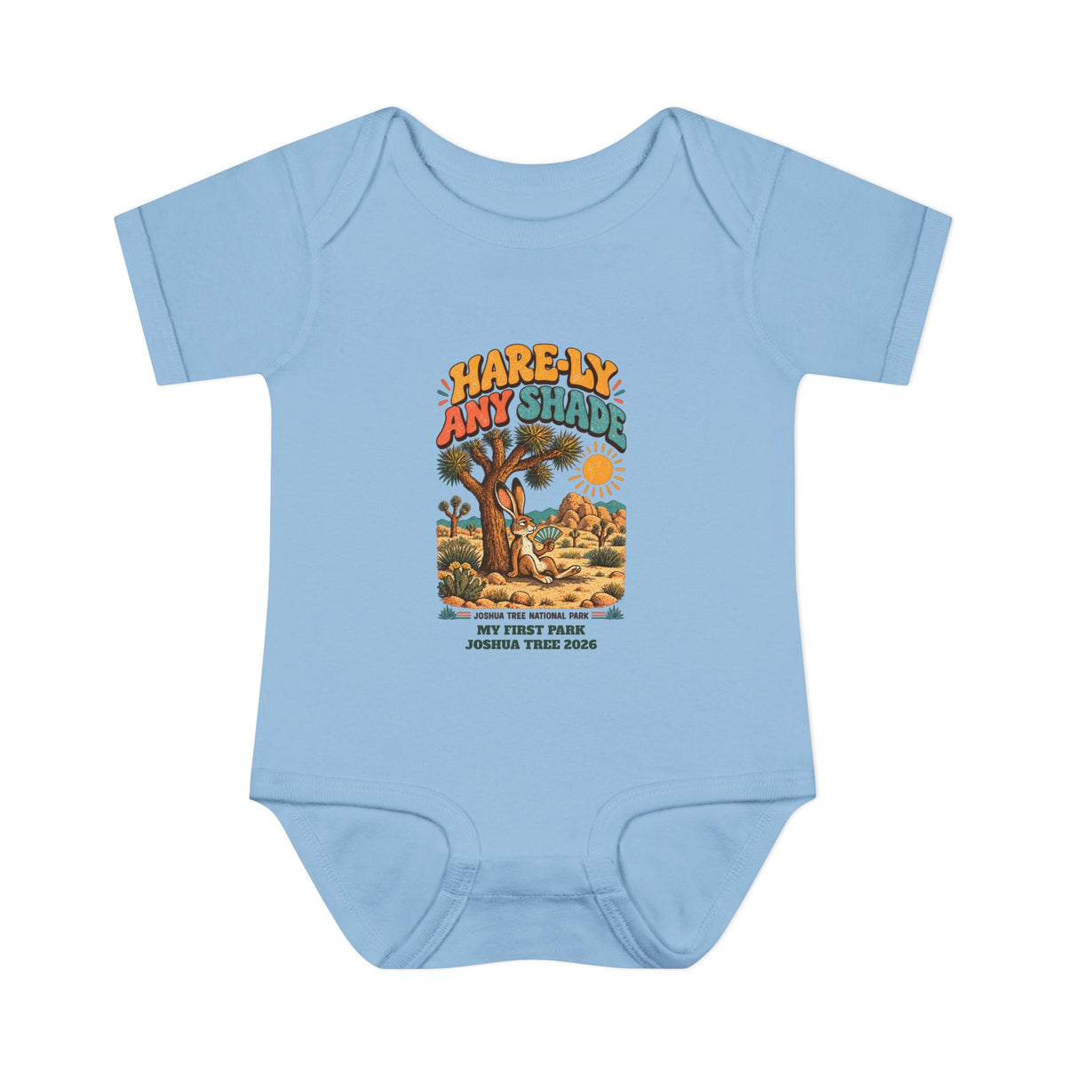 Custom Baby Joshua Tree National Park Hare-ly Any Shade Onesie